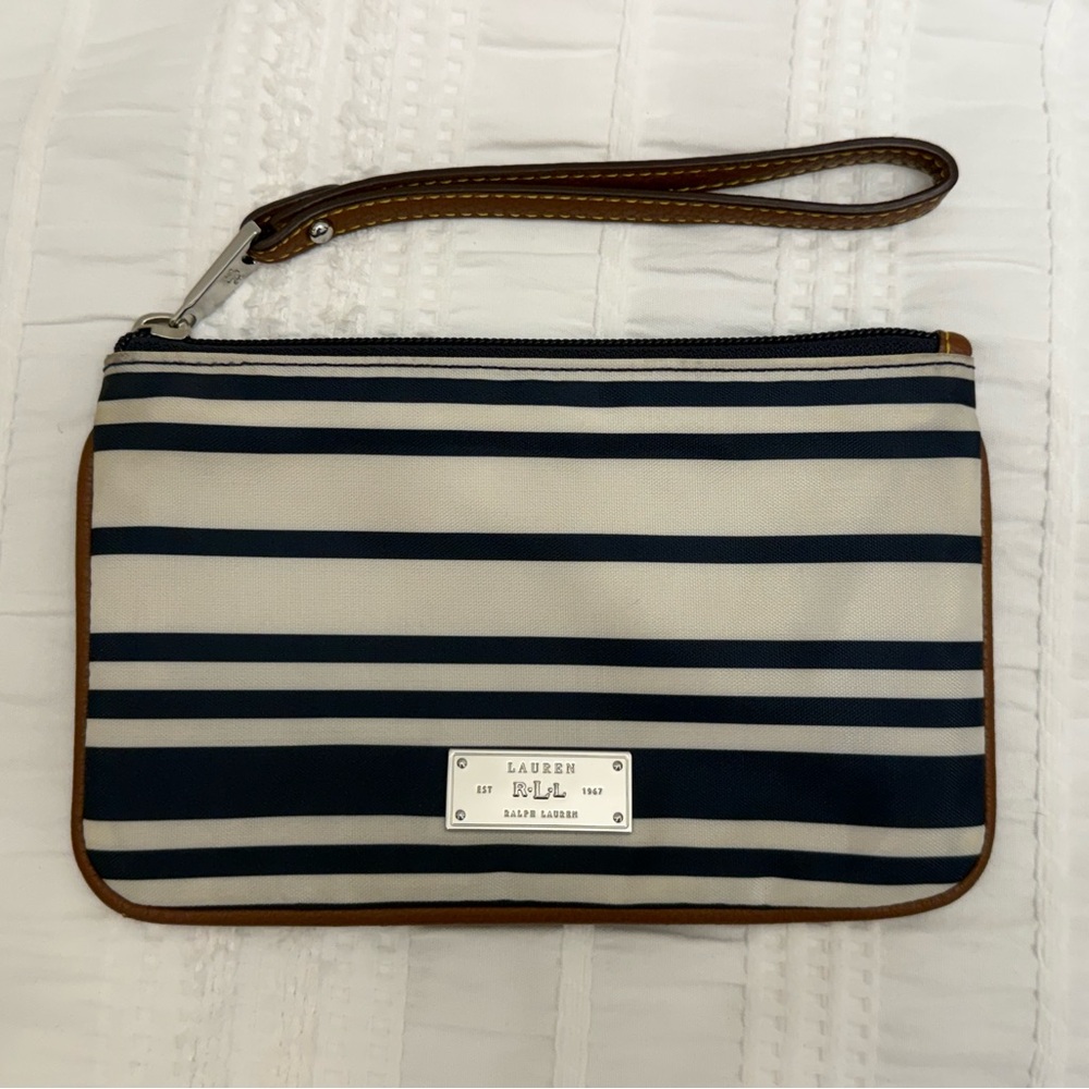Lauren Ralph Lauren Tan Interior Wristlet